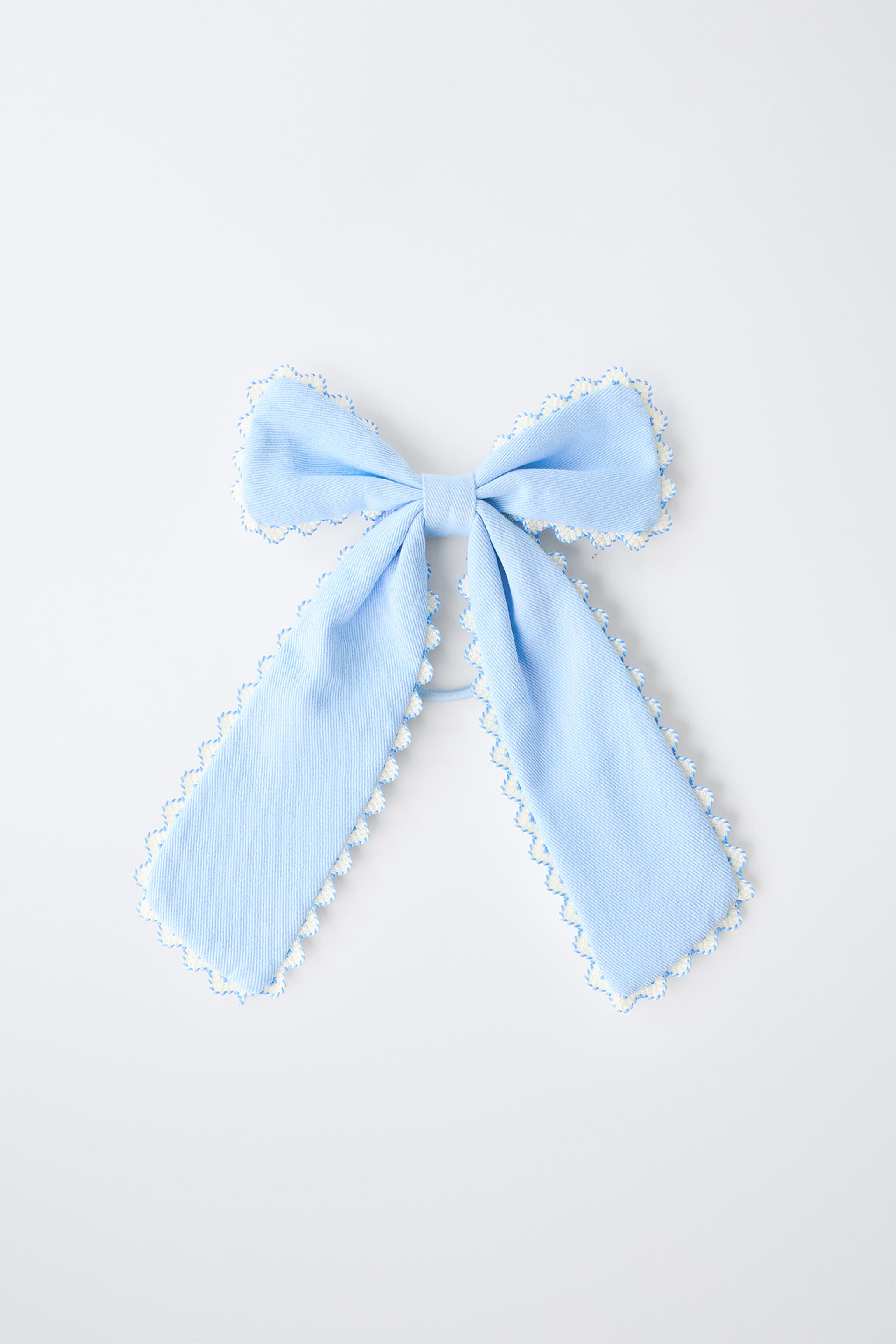 LARGE WAVY BOW HAIR TIE